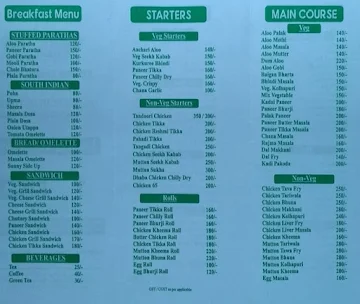 Sunny Dhaba menu 