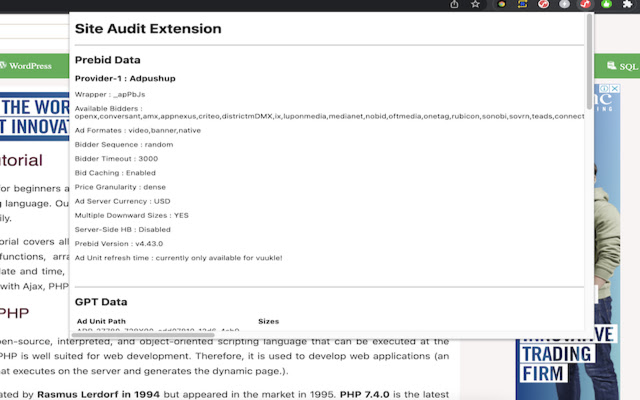 Site Audit Extension chrome extension