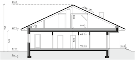Dom przy Rubinowej 8 - Przekrój