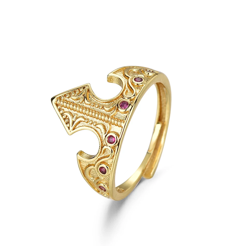 Bague personnalisée rétro en jade rouge naturel mosaïque, couronne délicate, un bijou unique et élégant pour toutes occasions.
