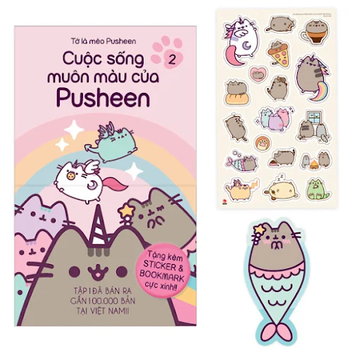 Tớ Là Mèo Pusheen - Tập 2: Cuộc Sống Muôn Màu Của Pusheen - Tặng Kèm Obi + Sticker + Bookmark_FHS