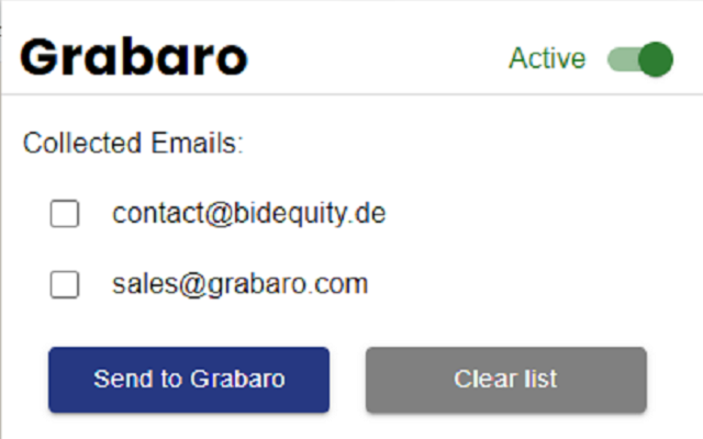 Grabaro Email Collection Extension Preview image 0