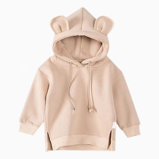 Title 8, Cartoon solid color fleece long-sleeved hooded ...