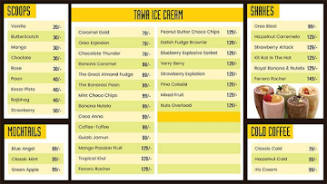 Tawa Icecream Live menu 