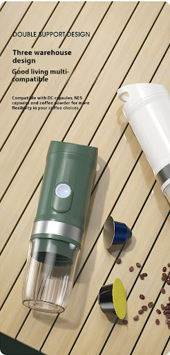 Title 6, Draagbare 3-in-1 capsule koffiemachine, onmisba...