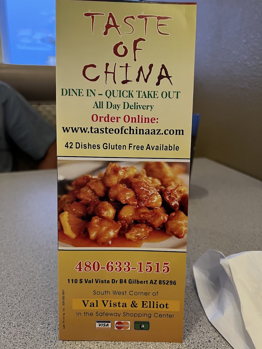 Gluten-Free at Taste of China