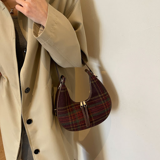 Title 7, Womens Fashion Color Contrast Plaid Retro Hand...