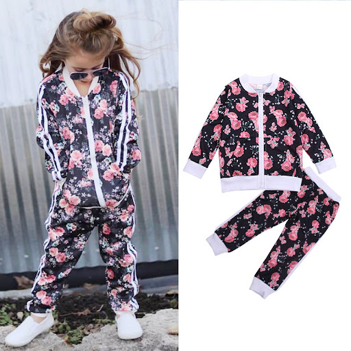 Title 3, Childrens rose flower leisure suit, a comforta...