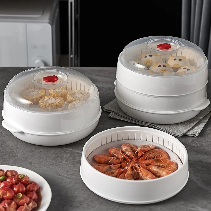 Micro-ondes pour boîtes à déjeuner rondes binaurales Parfait pour réchauffer les repas au bureau ou à la maison Simple et pratique pour des repas chauds rapidement