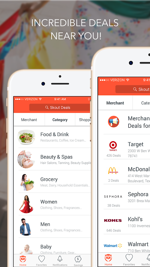Android application Skout Deals screenshort