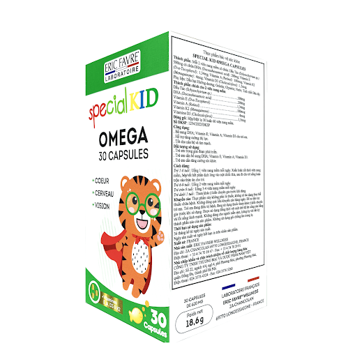 Special Kid Omega Capsules - Hỗ trợ tăng cường thị lực, tốt cho não bộ và tim mạch [Hộp 30 viên – Nhập khẩu Pháp]