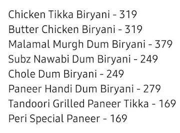 Itminaan Biryani - Dum Pukht menu 