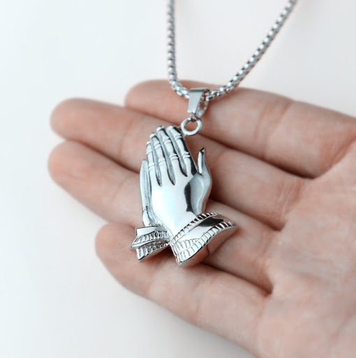 Title 5, Stainless Steel Prayer Pendant Necklace for Men...