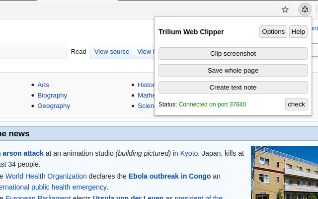 Trilium Web Clipper Preview image 0