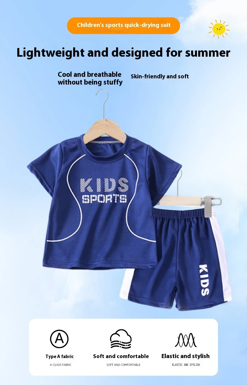 Title 7, Kinder Sportkleding Set met Korte Mouwen Unifor...