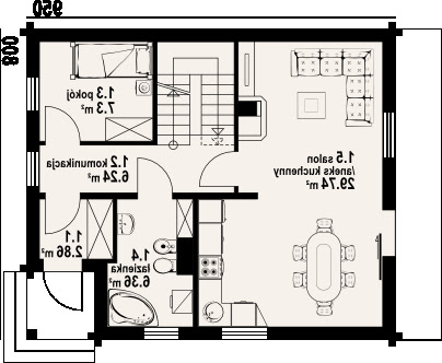 Bartne dw 5 - Rzut parteru