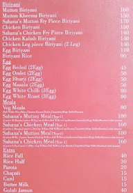 Sahana's Nati Style menu 1