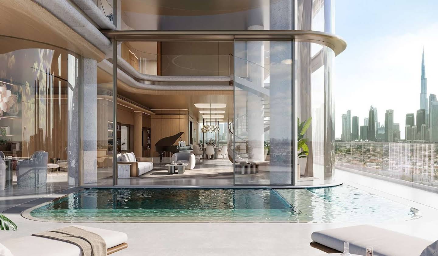 Contemporary apartment with terrace and pool Dubai