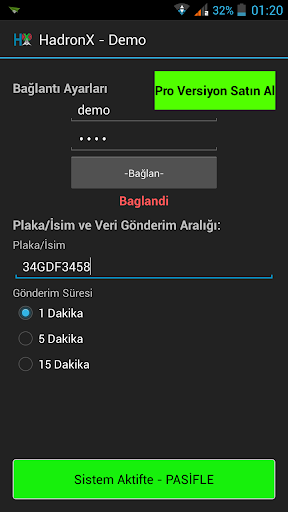 HadronX Mobil Kişi Takip -Demo