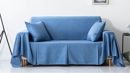 Title 8, Simple solid color full cover thick sofa towel,...