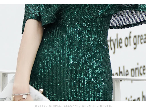 Title 7, Dark green evening dress for women. Perfect for...