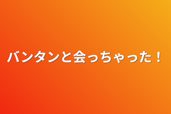 バンタンと会っちゃった！