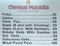 Chennai Maratha menu 3