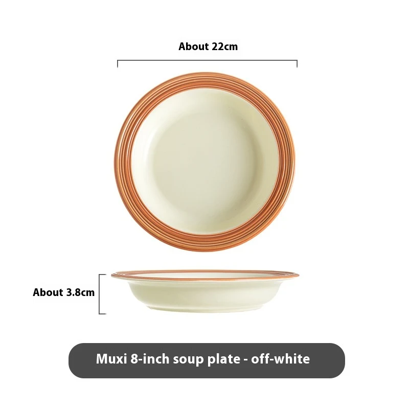 Aparelho de Jantar Cerâmica Nórdico Simples Estilo Creme para Casa. Sirva com elegância e desfrute de refeições memoráveis todos os dias.