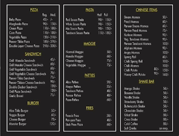 Annapurna Cafe menu 