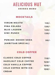 Aelicious Hut menu 1