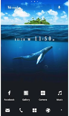 スタイリッシュ壁紙 アイコン 海のなかのくじら 無料きせかえ Androidアプリ Applion