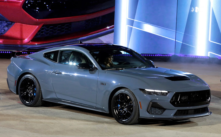 Ford on Wednesday unveiled the seventh generation of its Mustang sports car in downtown Detroit. Picture: REUTERS