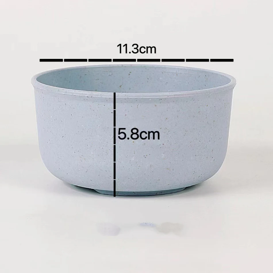 Anti -brandende plastic kom met tarwestro