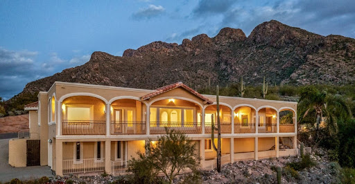 Buy this luxury house in Tucson (United States) - Modern villa with balconies and mountains backdrop