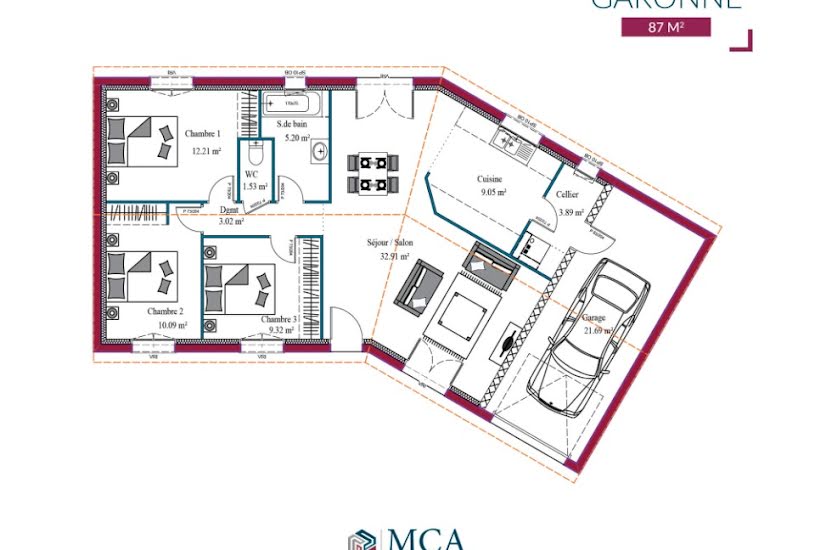  Vente Terrain + Maison - Terrain : 790m² - Maison : 100m² à Langon (33210) 