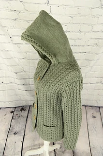 light green hoodie on dress form