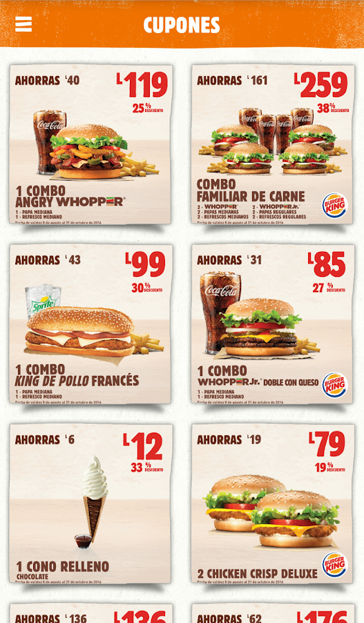 Resultado de imagen para qué es burger king en casa app