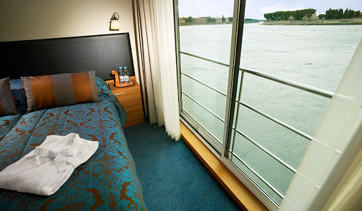 Most staterooms and suites on Avalon Scenery feature French balconies (floor-to-ceiling windows).