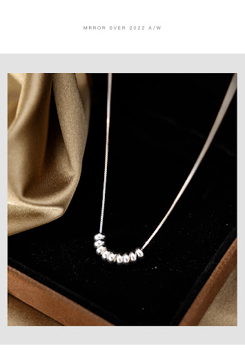 Title 5, Womens Simple All-match S925 Silver Circle Nec...