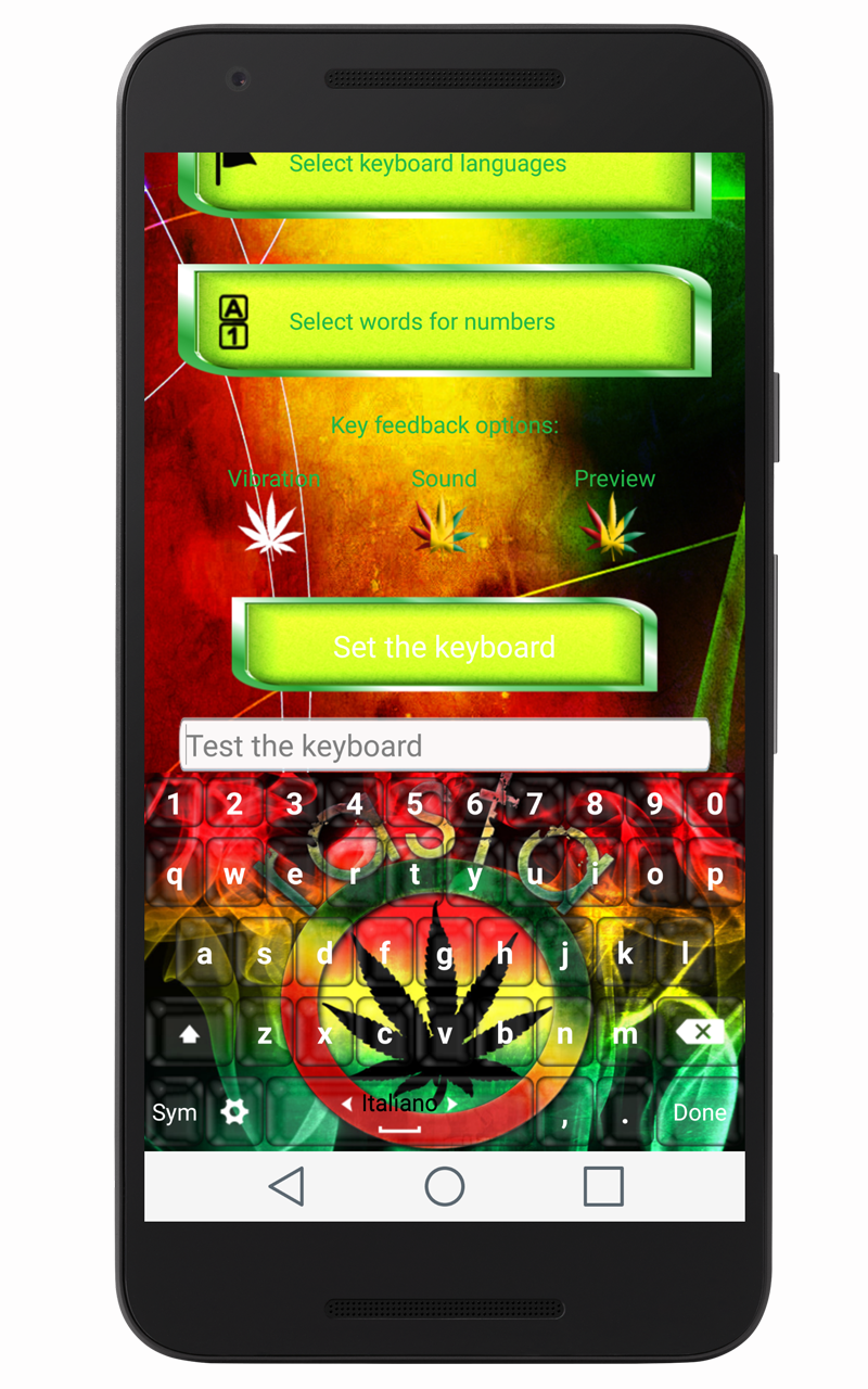 Rasta Keyboard Screen 1