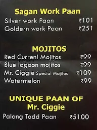 Mr. Ciggie menu 1