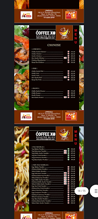 Coffee XO menu 1