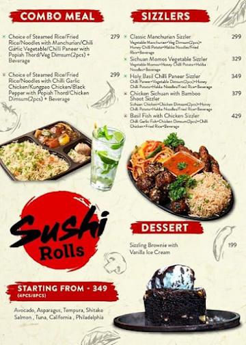 Solanas Chinese & Thai menu 