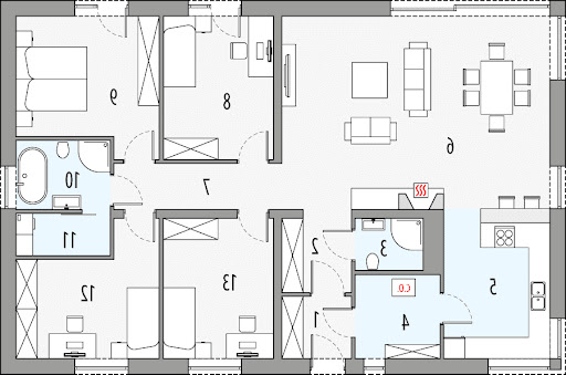 Karmel 2A modern - Rzut parteru