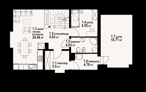 Zawoja 33dwsg - Rzut parteru