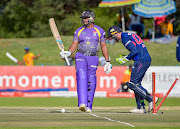 Vaughn van Jaarsveld of Hollywoodbets Dolphins bowled during the Momentum One-Day Cup match between VKB Knights and Hollywoodbets Dolphins at Diamond Oval on March 17, 2019 in Kimberley, South Africa. 