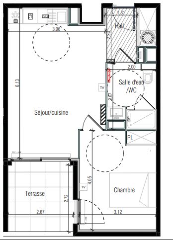 Vente appartement 2 pièces 43.65 m² à Beziers (34500), 164 900 €