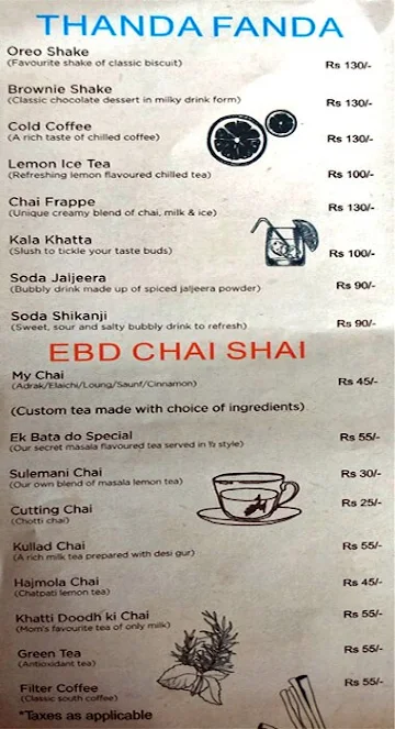 EK bata do menu 