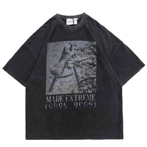 Title 5, High Street Old Retro Oversize Short-Sleeved T-...