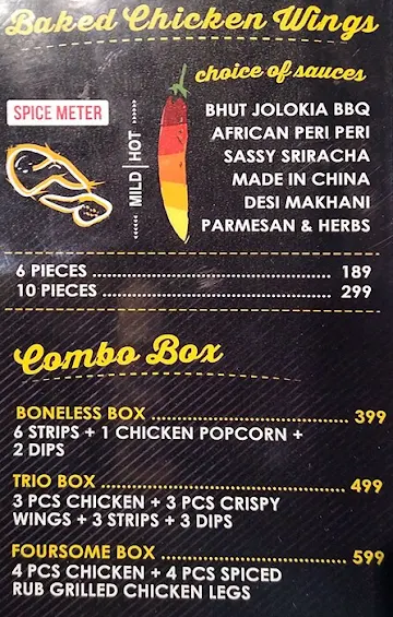 New Delhi Fried Chicken and Co menu 